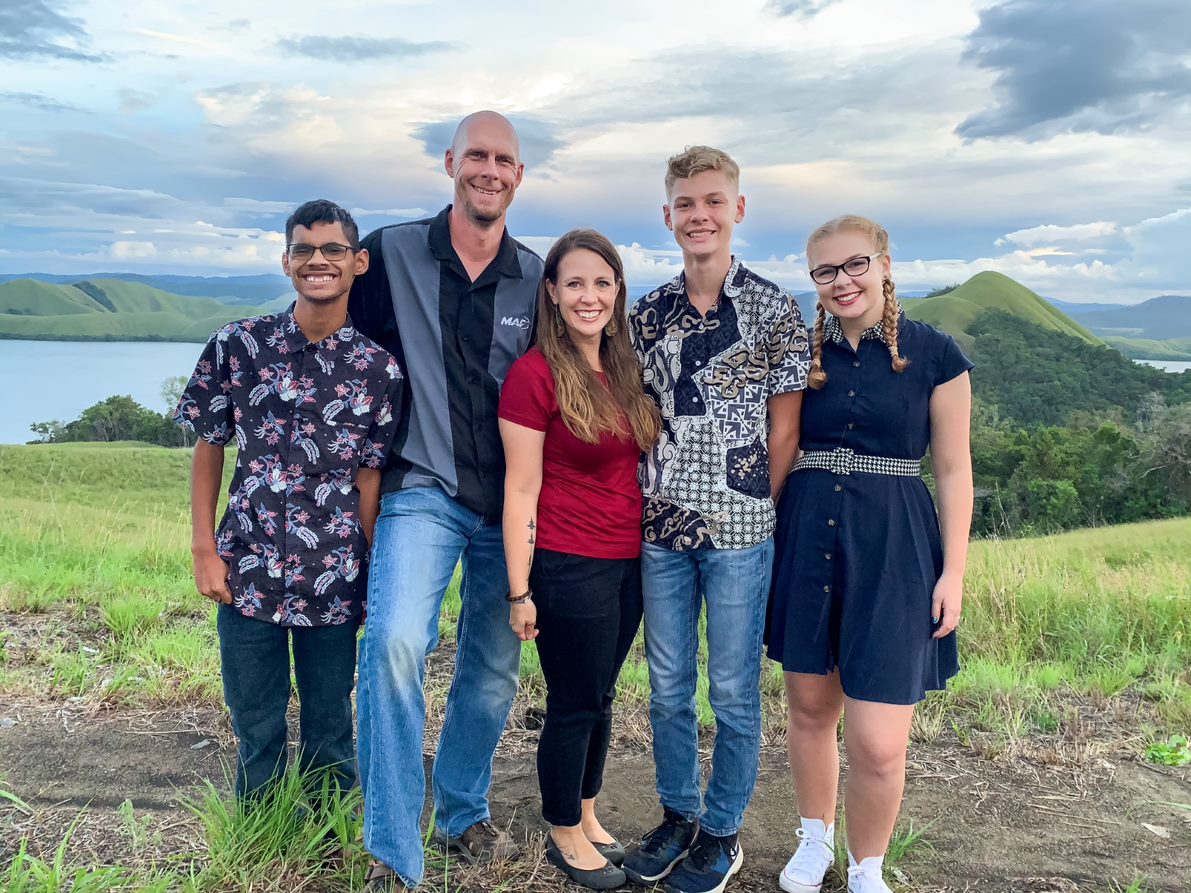 MAF missionary family, the Hamstras in Papua, Indonesia.