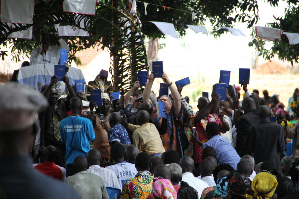 The Logo-language New Testament dedicated in March 2016 and supported by Mission Aviation Fellowship flights in the Democratic Republic of the Congo.