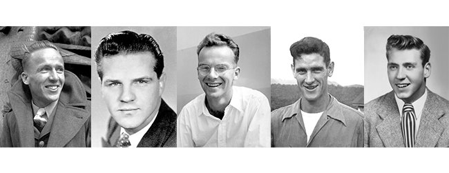 Nate Saint, Jim Elliot, Peter Fleming, Roger Youderian, and Ed McCully